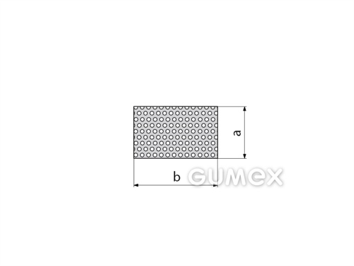 Rechteckiges mikroporöses Silikonprofil, 3x10mm, Dichte 150kg/m3, EN 45545-2, -60°C/+230°C, grau, 